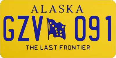 AK license plate GZV091