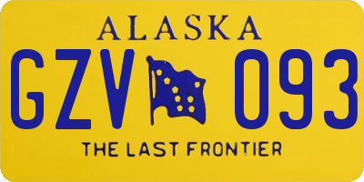 AK license plate GZV093