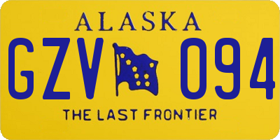 AK license plate GZV094