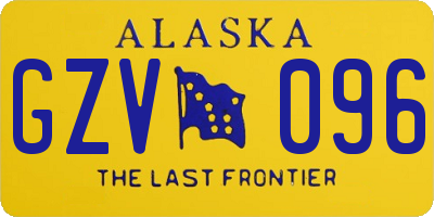 AK license plate GZV096