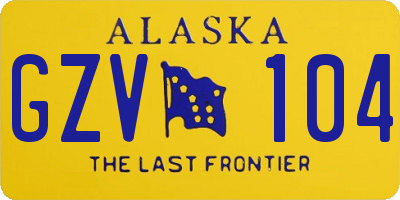 AK license plate GZV104