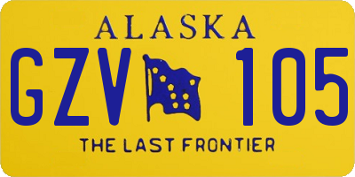 AK license plate GZV105