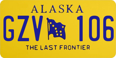 AK license plate GZV106