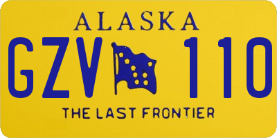 AK license plate GZV110