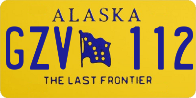 AK license plate GZV112