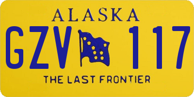 AK license plate GZV117