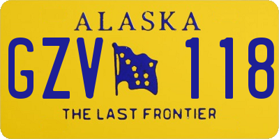 AK license plate GZV118