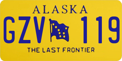 AK license plate GZV119