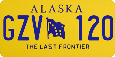 AK license plate GZV120