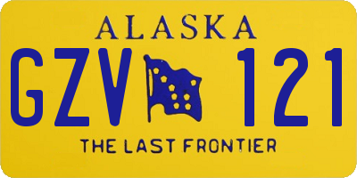 AK license plate GZV121