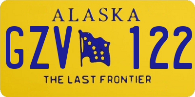 AK license plate GZV122