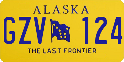 AK license plate GZV124