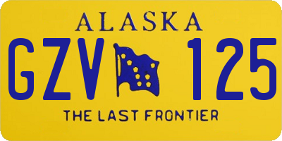 AK license plate GZV125