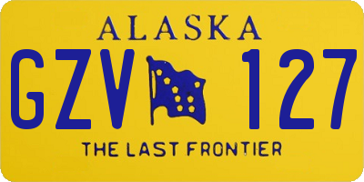 AK license plate GZV127