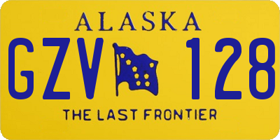 AK license plate GZV128