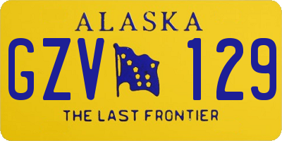 AK license plate GZV129