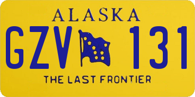 AK license plate GZV131