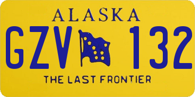 AK license plate GZV132