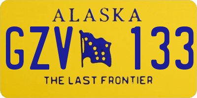 AK license plate GZV133