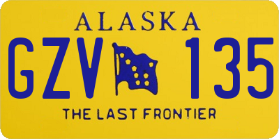 AK license plate GZV135