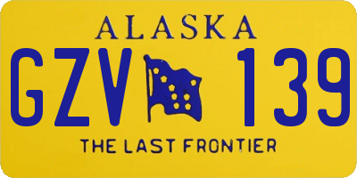 AK license plate GZV139