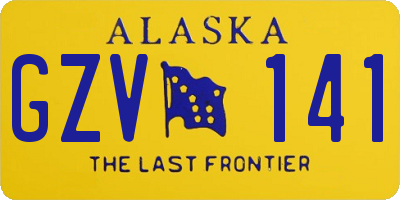 AK license plate GZV141