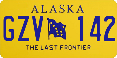 AK license plate GZV142