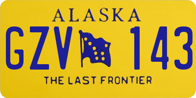 AK license plate GZV143