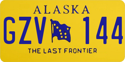 AK license plate GZV144