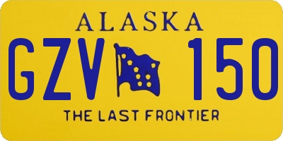 AK license plate GZV150