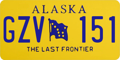 AK license plate GZV151