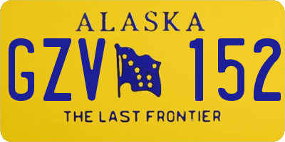 AK license plate GZV152