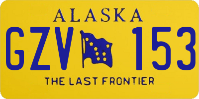 AK license plate GZV153