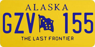 AK license plate GZV155