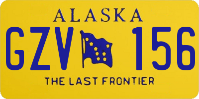 AK license plate GZV156