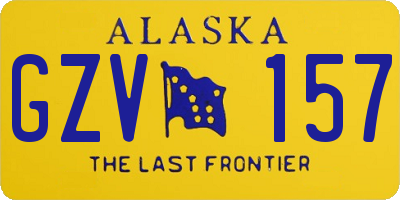 AK license plate GZV157