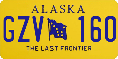 AK license plate GZV160