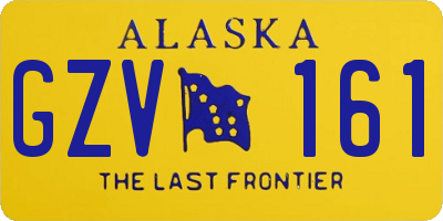 AK license plate GZV161