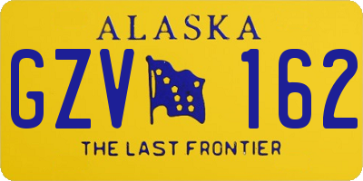 AK license plate GZV162