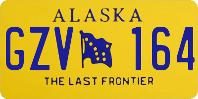 AK license plate GZV164