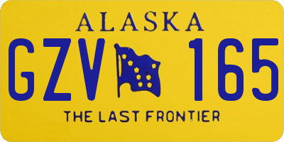 AK license plate GZV165