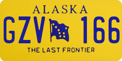 AK license plate GZV166