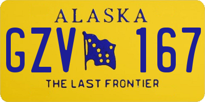 AK license plate GZV167