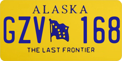 AK license plate GZV168