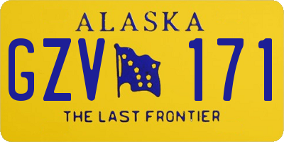 AK license plate GZV171