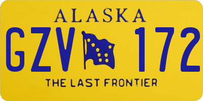 AK license plate GZV172