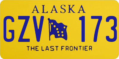 AK license plate GZV173