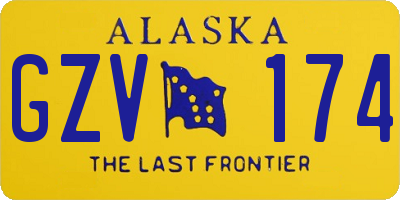 AK license plate GZV174