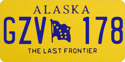 AK license plate GZV178