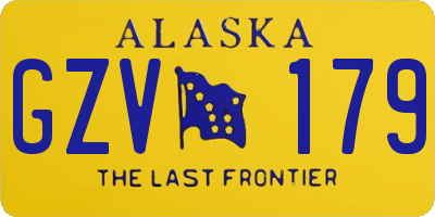 AK license plate GZV179